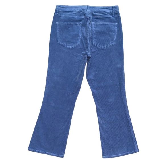 Popsugar Stone Wash Blue High-Waisted Kick Flare Flared Corduroy Pants Size 12 - Picture 5 of 14